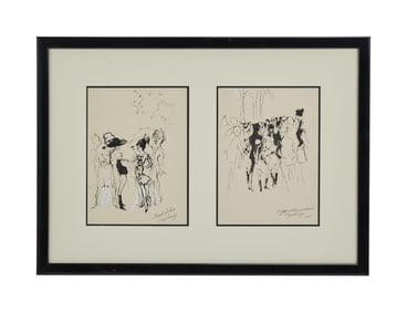 Playboy | LeRoy Neiman Two Longchamp Drawings