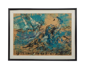 Playboy | LeRoy Neiman Seascape Drawing