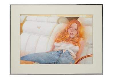 Playboy | Martin Hoffman Girl in a Car Drawing