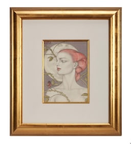 Playboy | Mel Odom Woman And Moon Drawing