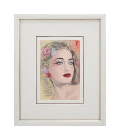 Playboy | Pater Sato December 1988 Female Figure Pastel Drawing