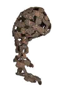 Playboy | Patinated Metal Head Sculpture