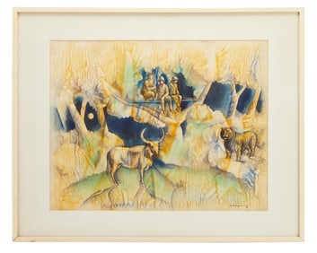 Playboy | Philip Hays Safari Scene Drawing