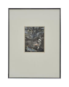 Playboy | Seymour Rosofsky Poacher in a Landscape Drawing