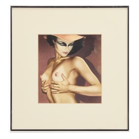 Playboy | Todd Scherr Topless Woman Drawing