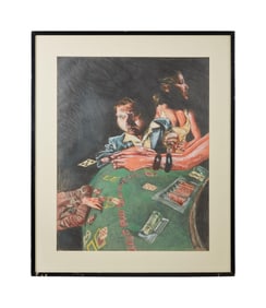 Playboy | Warren Linn Mixed Media Poker Painting