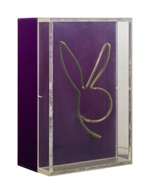 Playboy | Unknown Artist Framed Neon Rabbit Head Logo