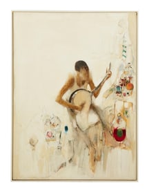Playboy | Unknown Artist Man Playing Instrument Painting