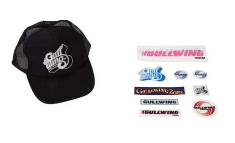 Gull Wing Trucks | Vintage Baseball Cap and Stickers