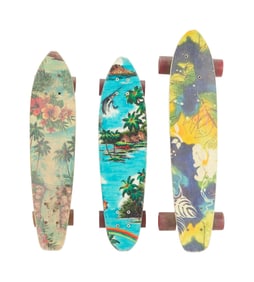 Vintage Tropical-Themed Skateboards (3)