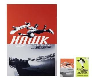 Tony Hawk | Occupation: Skateboarder Books (2) and Poster