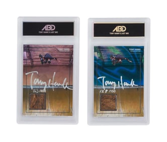 Tony Hawk | Signed 2016 Limited-Edition Personal Ramp "900" Fragment ABD Cards (2)