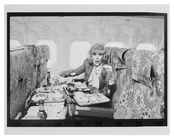 Joan Rivers | Two Black and White Prints from 1980s Joan Rivers Air Travel Photoshoot