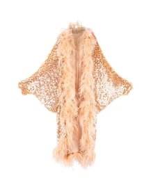 Joan Rivers | Stage-Worn Beaded and Feathered Performing Coat with Photo