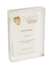 Joan Rivers | 1996 American Comedy Awards Nomination Plaque