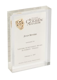 Joan Rivers | 1997 American Comedy Awards Nomination Plaque