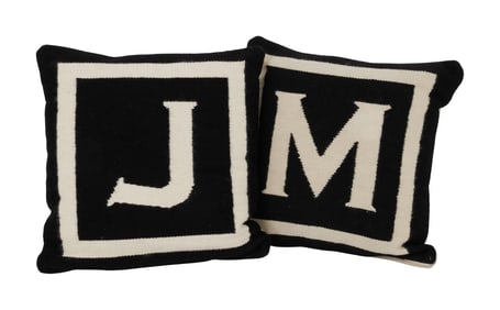 Joan Rivers | "Fashion Police" Joan and Melissa "J" & "M" Pillows from Set