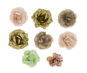 Joan Rivers | Earth Tone Flower Brooches