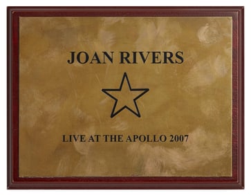 Joan Rivers | 2007 "Live at the Apollo" Plaque