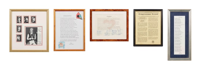 Joan Rivers | Five Framed Documents Honoring Rivers