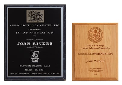 Joan Rivers | Two Plaques