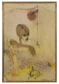 Joan Rivers | 20th C. Iris Brody Portrait of a Woman and Cat