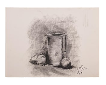 Joan Rivers | Signed Charcoal Still Life by Rivers