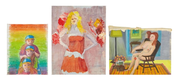 Joan Rivers | Three "People" Paintings by Rivers