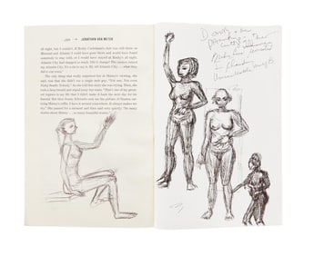 Joan Rivers | Uncorrected Proof of "The Last Good Time" with Drawing and Annotation by Rivers