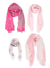 Joan Rivers | Circa 1990s-2000s Pink Silk Scarves
