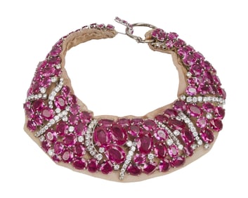 Joan Rivers | Fuchsia Rhinestone Choker