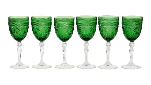 Joan Rivers | 36 Green Wine Glasses