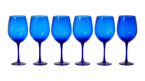 Joan Rivers | 12 Blue Wine Glasses