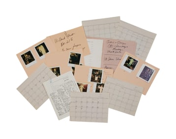 Joan Rivers | "The Late Show" 1987 Clothing Test Polaroids and Handwritten Ephemera