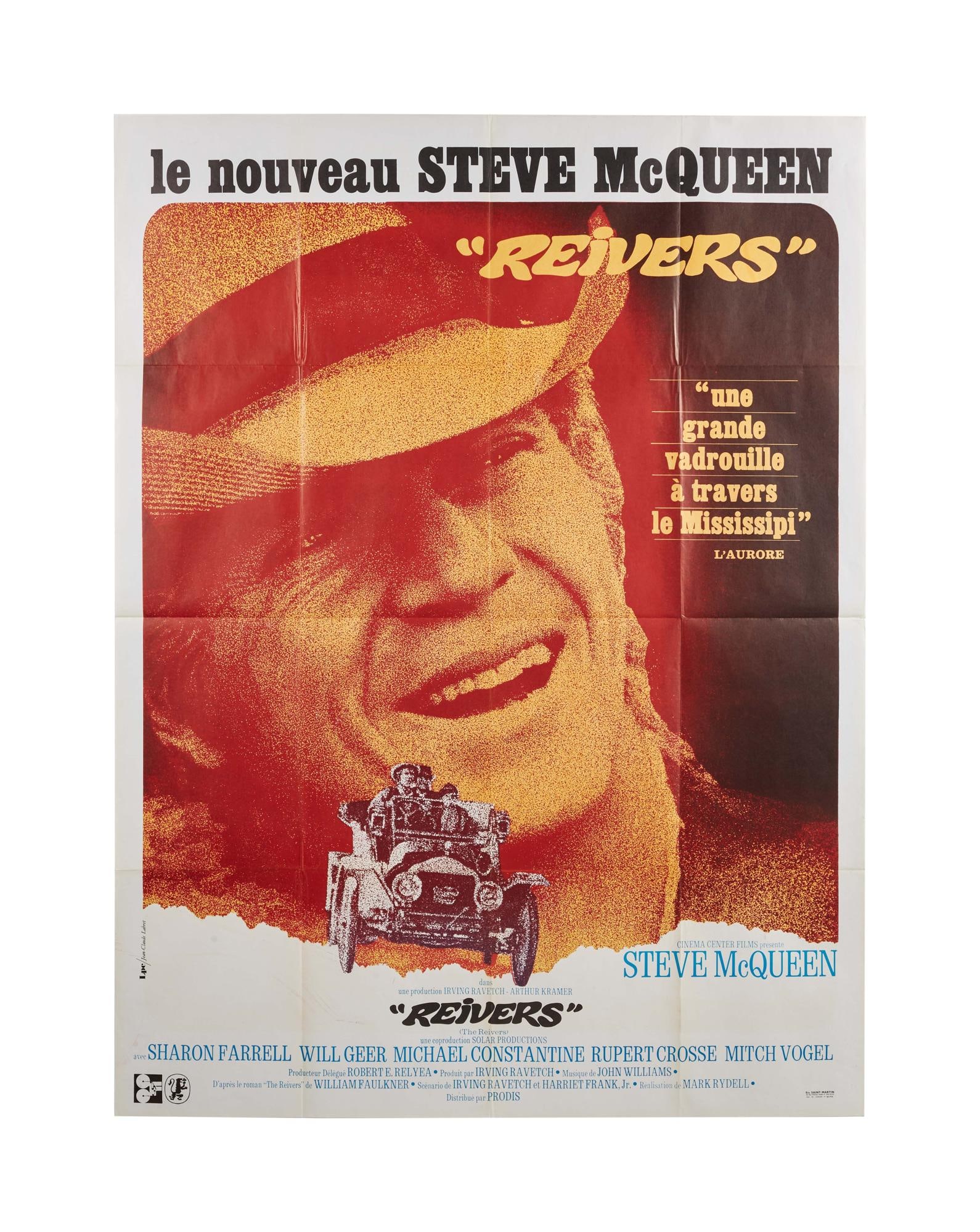 The Reivers | French Grande Poster: An original French grande poster related to the theatrical release of the film The Reivers (National General Pictures, 1969). The film stars Steve McQueen in the role of "Boon Hogganbeck,&q