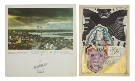 Florian Schneider | 1971 Original Emil Schult Inscribed Artworks