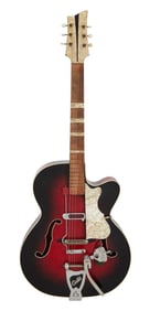 Florian Schneider | 1950s German Archtop Guitar with DeArmond Pickup, Black Rose