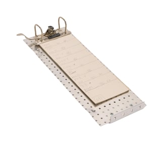 Florian Schneider | Metal Clipboard with Handwritten Notes From Studio