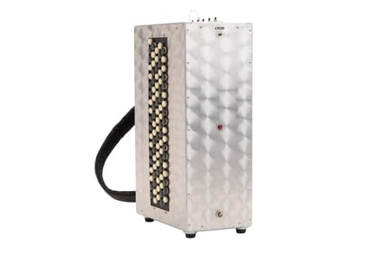 Florian Schneider | Electronic MIDI Accordion in Metal Engine Turned Enclosure with Shoulder Straps