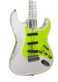 Florian Schneider | Clear Acrylic Stratocaster Style Electric Guitar