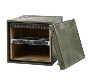 Florian Schneider | Green Rack Case with Behringer and Neutrik Devices