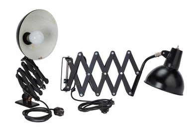 Florian Schneider | Pair of Black Lamps Kaiser Idell and Reflektor