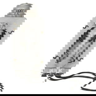 Florian Schneider | Metal Rotary Phone: A heavy duty metal rotary phone by manufacturer VEB Fernmeldewerk Nordhausen, from the personal collection of Kraftwerk founding member Florian Schneider. 17.5 x 7 x 9 inches PROVENANCE From