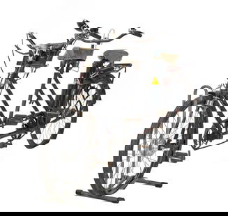 Florian Schneider | Baronia Bielefeld Tandem Bicycle: A vintage Baronia Bielefeld tandem bike from the personal collection of Kraftwerk founding member, Florian Schneider.This bicycle features three-speeds, which are operated on the handlebars, leather