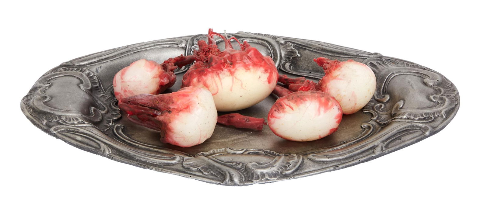 The Dark Crystal: Age of Resistance | Skeksis Banquet Eyeballs and Platter Props: An original group of props from the Skeksis banquet from the production of the television series The Dark Crystal: Age of Resistance (Netflix, 2019). Included in this grouping are five eyeball p