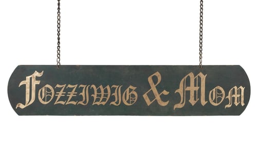 The Muppet Christmas Carol | "Fozziwig & Mom" Sign from Tiffany's Window Display