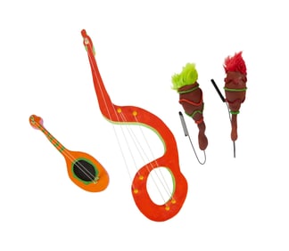 The Wubbulous World of Dr. Seuss | Instrument Props: Stand-Up Bass, Two-String Mandolin, Pair of