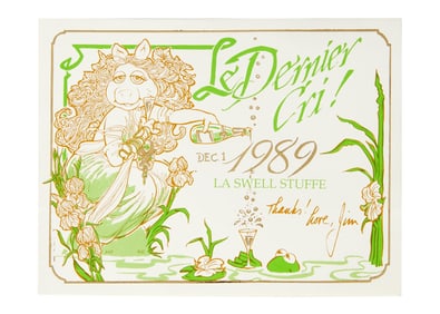 The Muppets | Miss Piggy - 1989 Le Dernier Cri Champagne Bottle Label