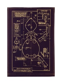 The Muppets | Kermit the Frog - Blueprint Poster from Miss Piggy 1981 Calendar