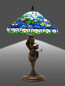 The Muppets | Kermit the Frog - Tiffany-Style Lamp from "The Kermit Signature Collection"